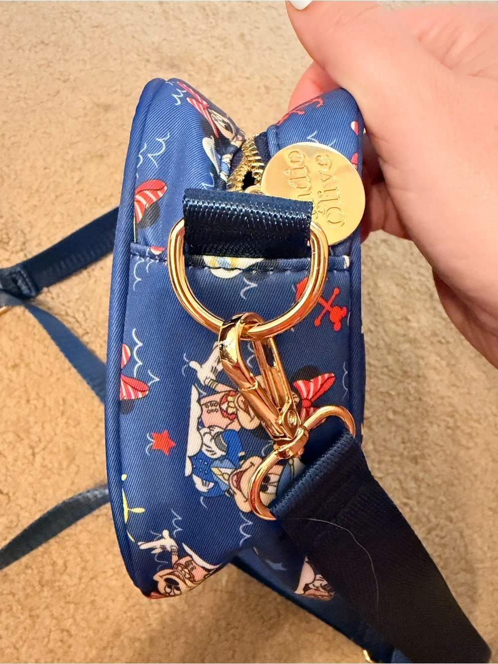 Navy Mickey & Minnie Disney Cruise Line Crossbody Bag - Picture 4 of 6